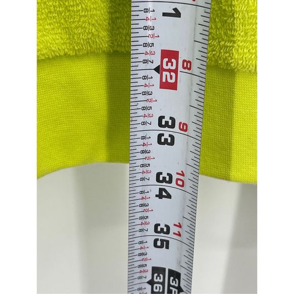 Outerknown Dress Hightide Women’s Size Small Neon Green Yellow Hooded Terry New‎ - Picture 9 of 14